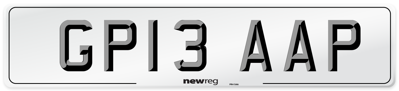 GP13 AAP Number Plate from New Reg